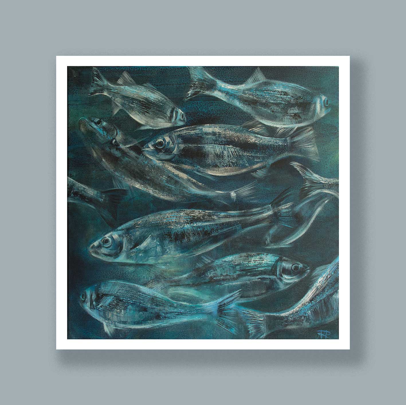 Fine art print of fish 'Herring Shoal'