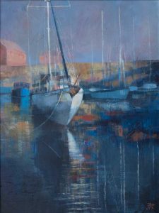 Fleetwood Harbour. Acrylic on canvas, 46 x 60 cm