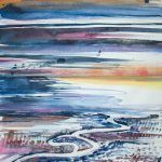 September Sunset, Lune Estuary. Watercolour. 2013