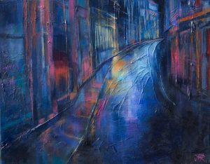 Paris Street. Acrylic on canvas, 50 x 40 cm