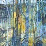 The Woods In Winter. Oil on board, 26 x 30 cm