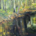 Woodland Pool. Oil on canvas, 40 x 50 cm
