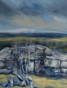 North Wind over The Rakes, Hutton Roof. Oil on canvas, 42 x 55 cm