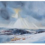Oil Painting of snowy landscape near Windermere, Lake District
