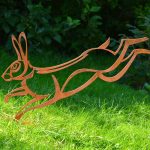 steel hare sculpture