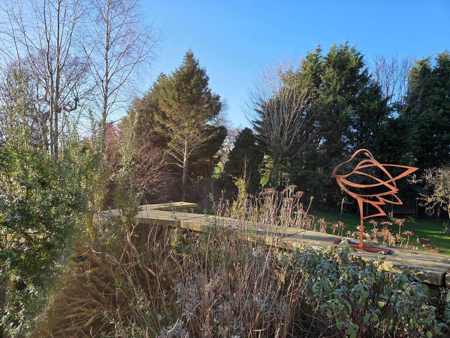 Curlew rusted steel garden sculpture - Image 5