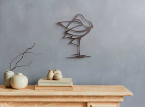 Curlew Rusted Steel Wall Art