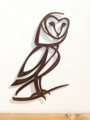 Barn Owl Rusted Steel Wall Art
