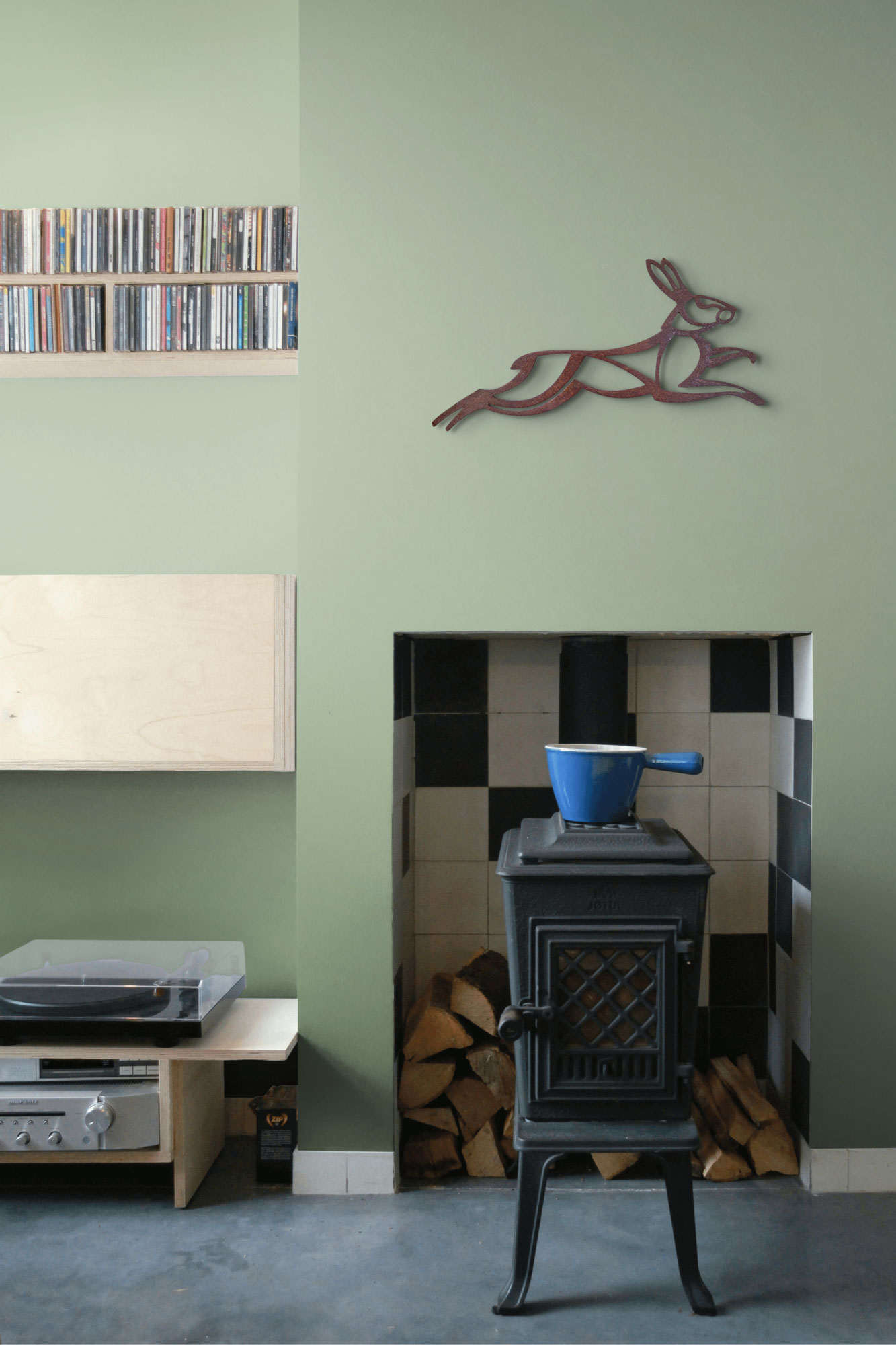 Running Hare Rusted Steel Wall Art - Image 3
