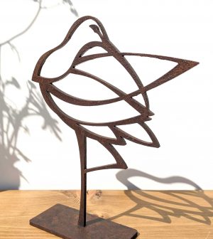 metal curlew sculpture