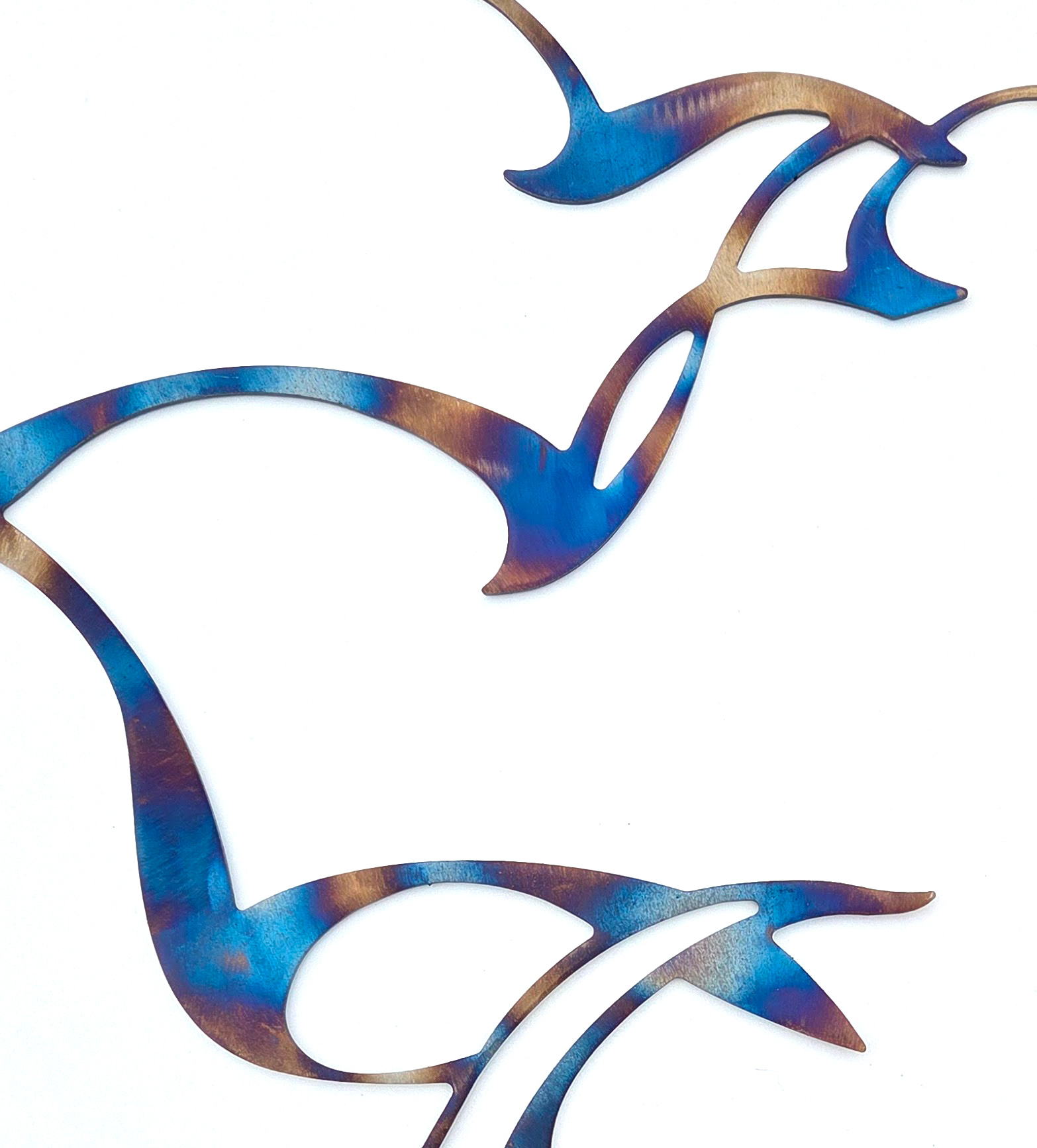 'Seagulls' Heat Coloured Steel Wall Art - Image 6