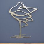 Stainless steel wall mounted curlew