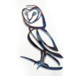 'Barn Owl' Heat Coloured Steel Wall Art