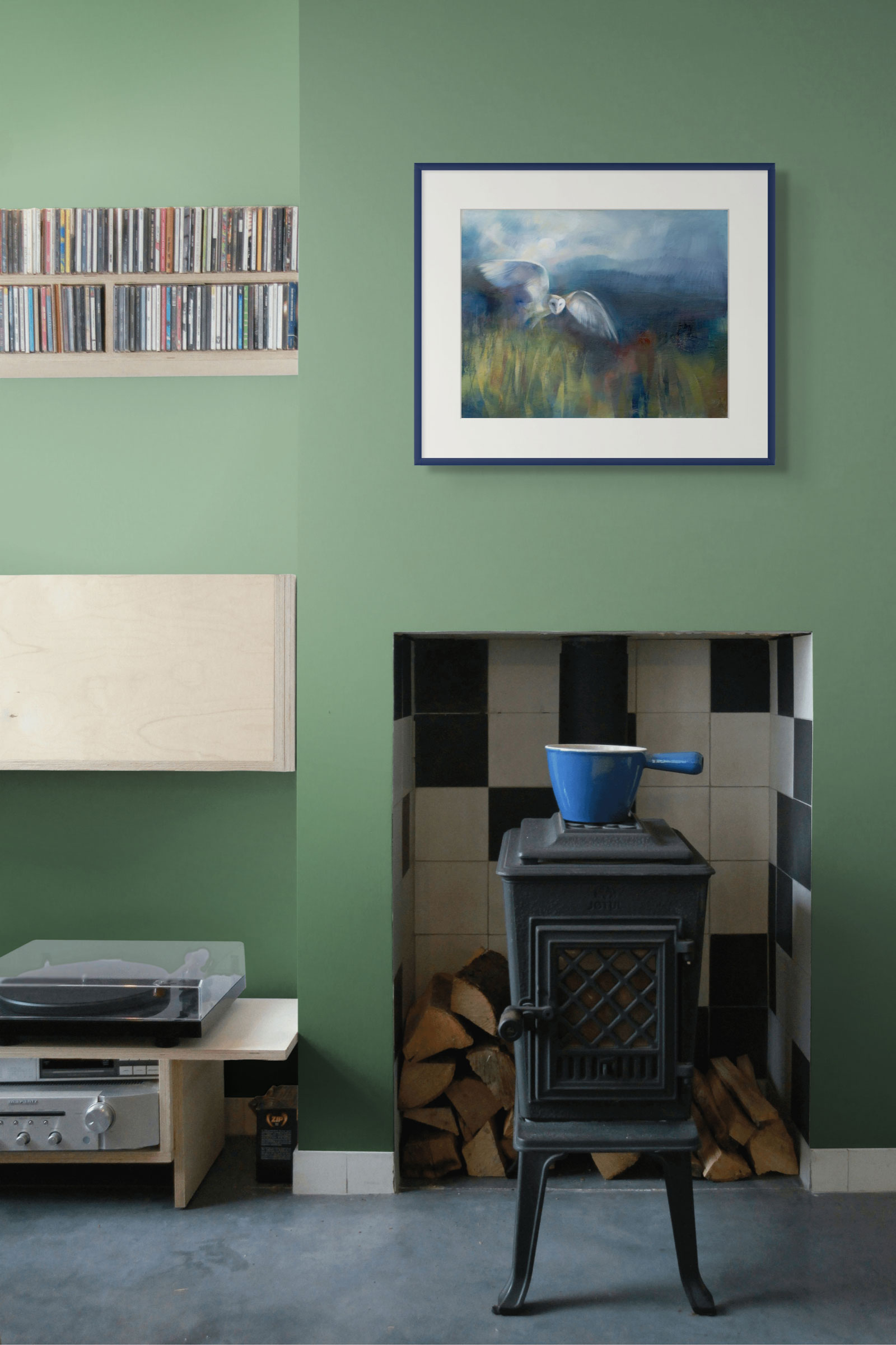 Fine Art Print of Barn Owl - 'Hunter's Moon' - Image 3