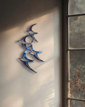 'Soaring Swifts' Tempered Steel Wall Sculpture